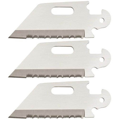 Cold Steel Click-N-Cut 2-1/2" Reverse Tanto Serrated Replacement Blades 3-Pack