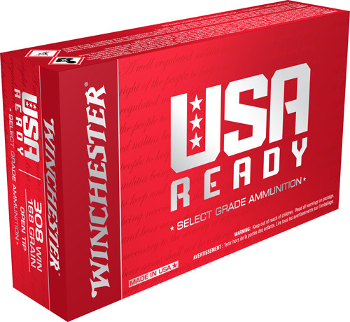 Winchester RED308 USA Ready Ready Open Tip Range  168 Grain .308 Win / 7.62x51mm