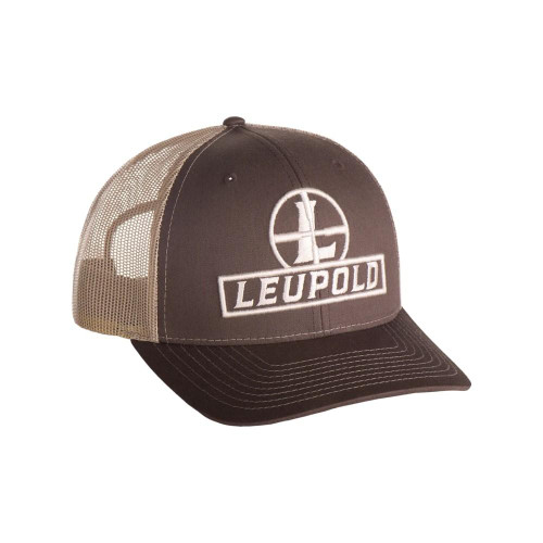 Leupold Reticle Snapback Trucker Hat Brown/Khaki