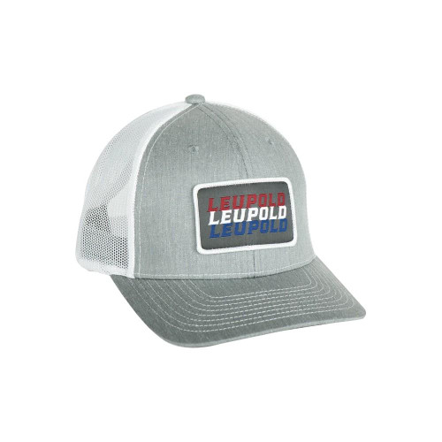 Leupold Patriot Snapback Trucker Hat Heather Grey/White