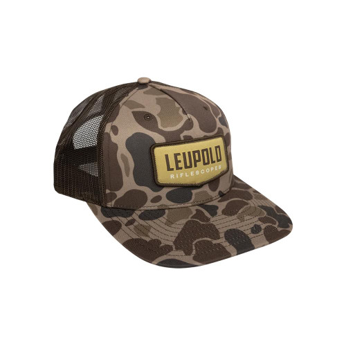Leupold Riflescopes Duck Camo Snapback Trucker Cap Brown