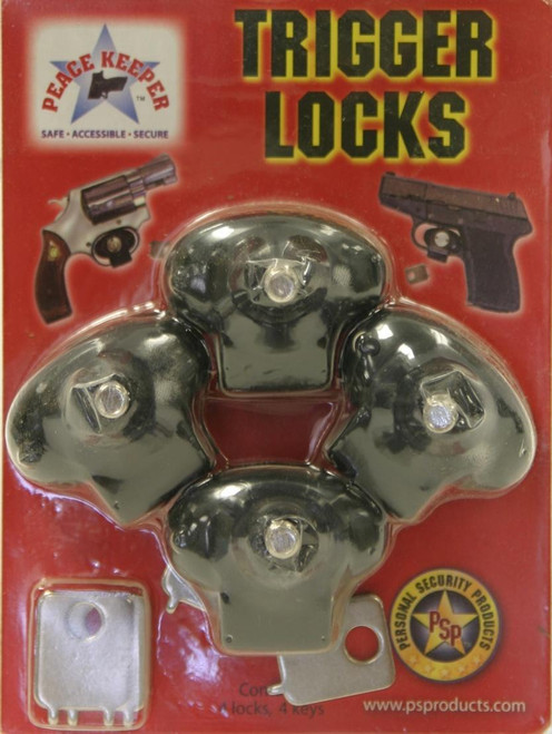 Bulls Eye Peace Keeper Plastic Keyed Trigger Lock 4-Pack