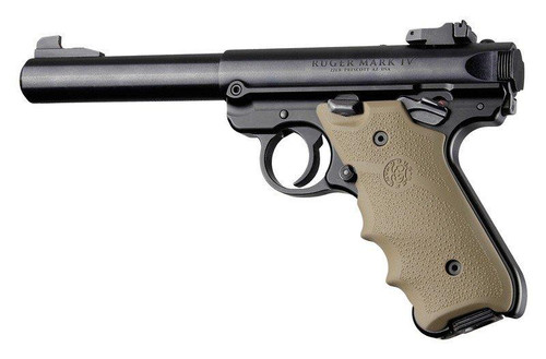 Ruger MKIV Rubber Grip with Finger Grooves Flat Dark Earth Finish