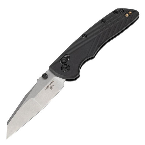 Hogue Deka Manual Folder Knife 3.25" Wharncliffe Blade Black and Silver