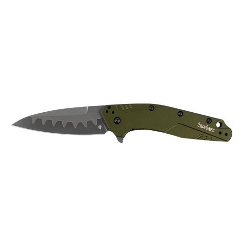 Kershaw Dividend Folding Knife 3" Drop Point Composite Blade Olive