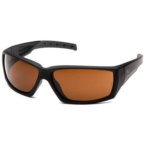 Pyramex Overwatch Shooting Safety Glasses Black Frame with Bronze Anti-Fog Lens