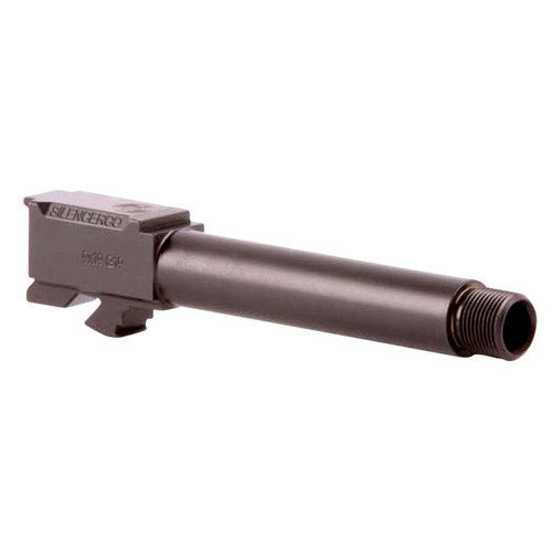 SilencerCo Threaded Barrel for Glock 43 9mm Luger 1/2x28 3.7 Inch Black