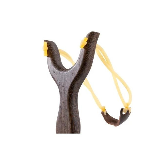 DAC Technologies Wooden Slingshot with Latex Bands and Leather Pouches