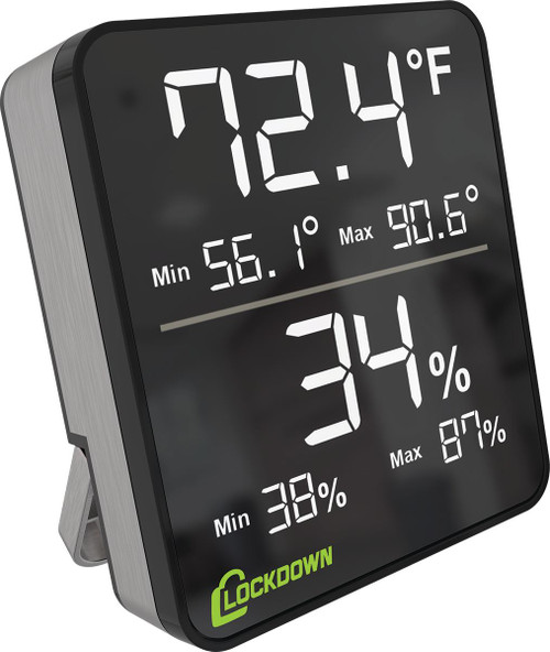 Lockdown Digital Hygrometer for Gun Safe Humidity Monitoring