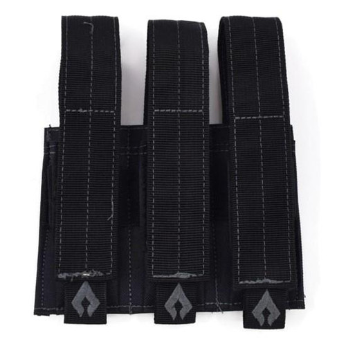 Advance Warrior Solutions Triple Pistol Mag Pouch Black MOLLE