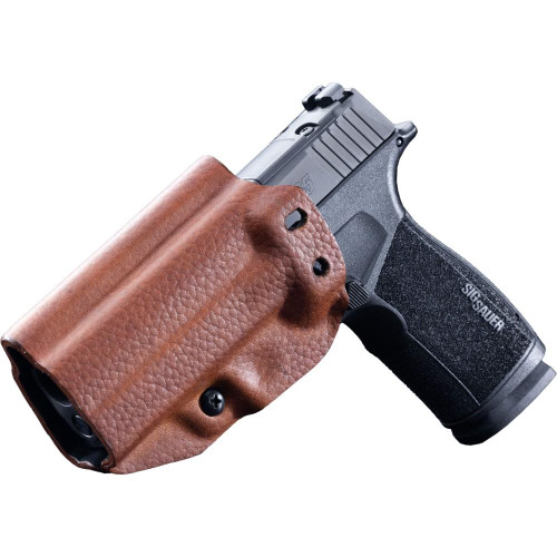 Mission First Tactical Leather Hybrid IWB/OWB Holster Sig Sauer P365-XMacro Brown Ambi