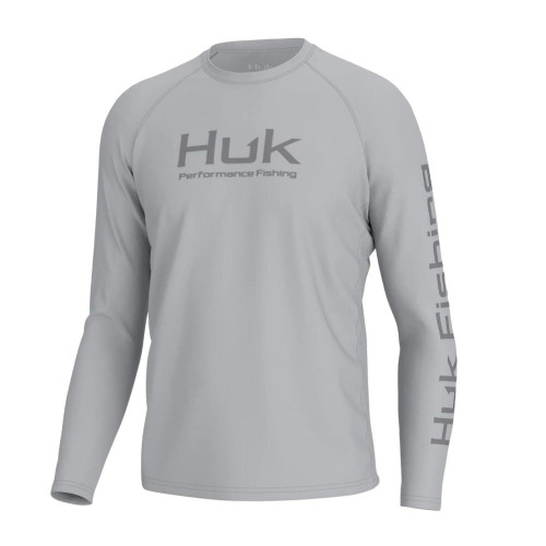 Huk Vented Pursuit Long Sleeve Performance Shirt Harbor Mist Small