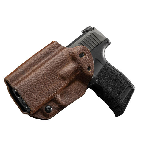 Mission First Tactical Leather Hybrid IWB/OWB Holster Sig Sauer P365 Brown Ambidextrous