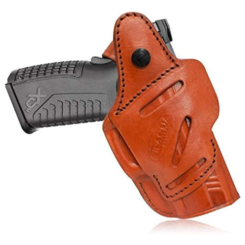 Tagua Leather 4in1 IWB Holster with Snap for S&W J Frame Brown Right Hand