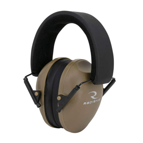 Radians Lowset Passive Ear Muff 21dB NRR Hearing Protection Tan