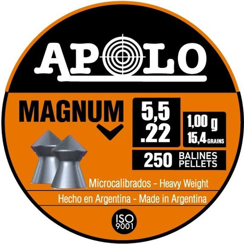 Hatsan Apolo Magnum Air Rifle Pellets .22 Cal 15.4gr 250 Count
