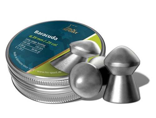 H&N Baracuda Lead Pellets .25 Caliber 30.86 Grain 150 Count