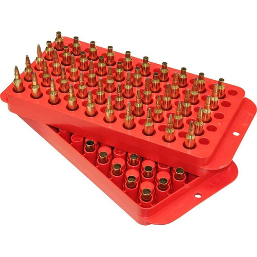 MTM Universal Reloading Tray 50-Round Capacity Red