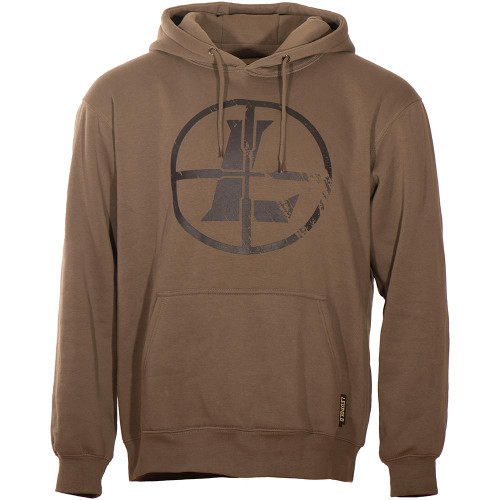 Leupold Distressed Reticle Logo Hoodie Otter XL Midweight Sweatshirt