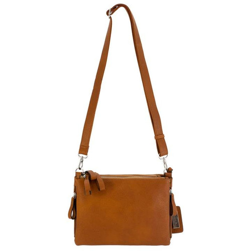 Cameleon Iris Concealed Carry Handbag Brown Vegan Leather