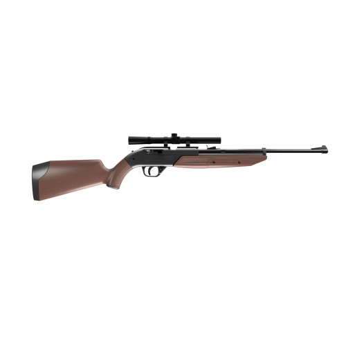Crosman 760 Pumpmaster Bolt Action Variable Pump Air Rifle with 4x15 Scope .177 Cal - Brown Synthetic Stock