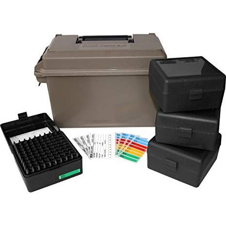 MTM AC50 .223 Ammo Can with 4 RS-100 Ammo Boxes Dark Earth