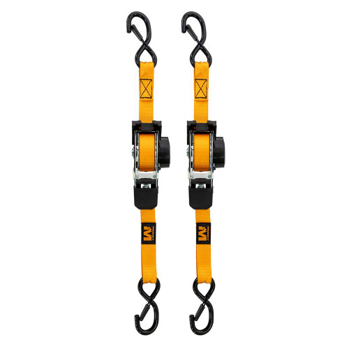 Muddy Retractable Ratchet Straps 1"x10 ft Orange 2-Pack
