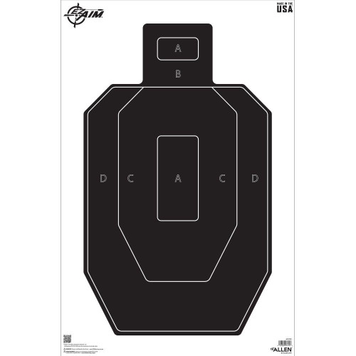 Allen EZ Aim IPSC Silhouette Paper Shooting Target 23x35" 50-Pack