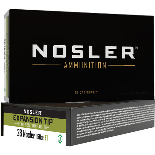 Nosler 40039 Expansion Tip E-Tip Lead-Free  150 Grain .28 Nosler