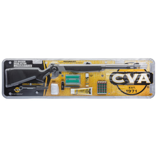 CVA PR2117SVP Wolf V2 Muzzleloader Rifle 50 Cal 209 Primer 24" Stainless Barrel Black Synthetic Stock