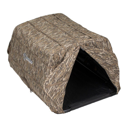 Cupped Waterfowl Hunting Dog Blind Mossy Oak Bottomland with Shoulder Straps