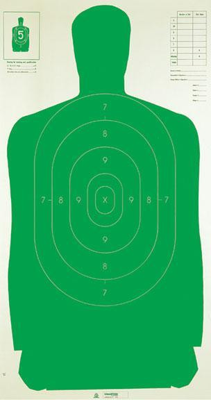 Champion LE B27 Paper Silhouette Target 24"x45" High Contrast Green 100-Pack