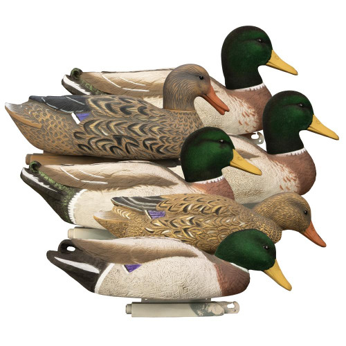 Higdon Outdoors Magnum Mallard Flocked Head Duck Decoys 6-Pack