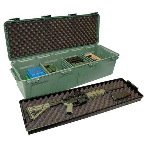 MTM Tactical Rifle Crate Wheeled Army Green - Fits Rifles up to 39", 54 Qt Storage