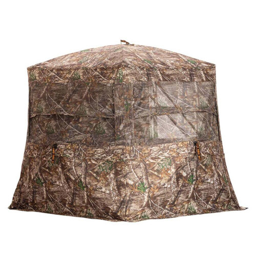 Rhino Blinds Low Hub Pro FD Ground Blind in Realtree Edge