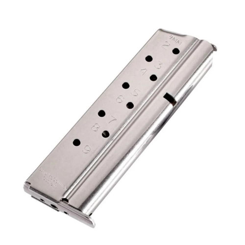 Chip McCormick Custom Match Grade Full Size 1911 Handgun Magazine Stainless Steel 9mm Luger 9-Round