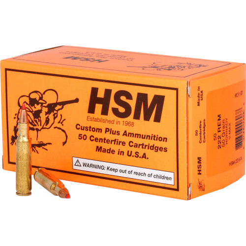 HSM HSM2228N Varmint V-Max  50 Grain .222 Remington