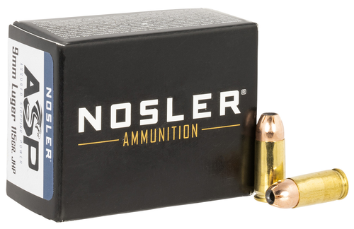 Nosler 51285 Assured Stopping Power Jacketed Hollow Point JHP 115 Grain 9mm Luger/Parabellum