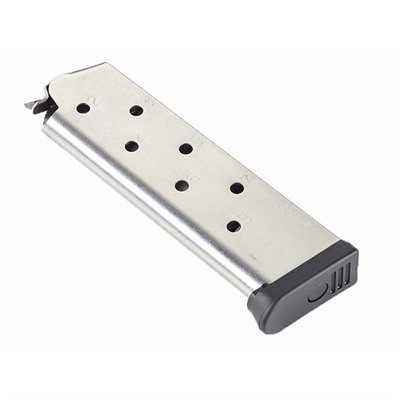 1911 Full Size 8-Round Magazine with Polymer Base Pad and SS Tube
