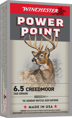 Winchester Power-Point 6.5mm Creedmoor 140 gr JSP ammo