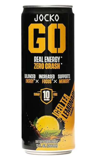 Jocko Fuel 29002 Iced Tea Lemonade Energy Drinks 12oz 12Pack 810076290024