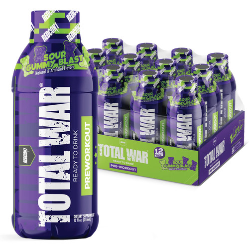Redcon1 RC1TWRTDSGB-12 Total War Ready to Drink Sour Gummy 12 Pack 810044570175