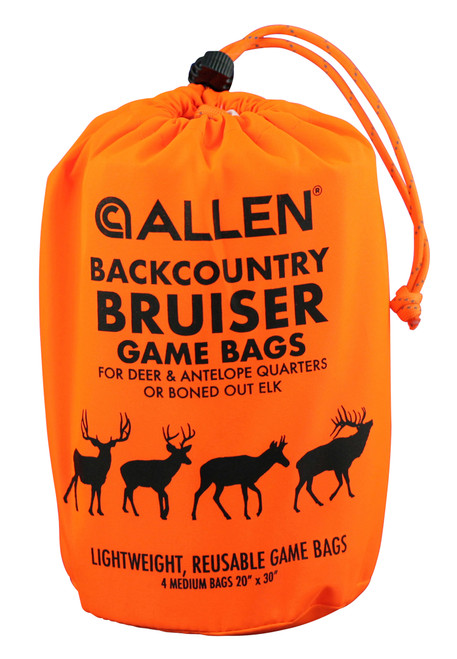 Allen 6591 BackCountry Bruiser Deer Game Bag Set Orange Polyester 4 Quarter Bags