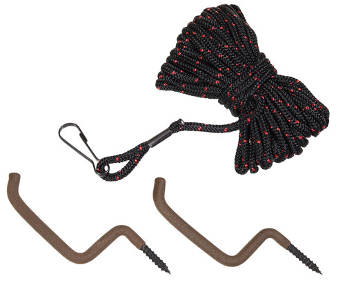 Allen 54 Bow and Gun Rope Treestand Black Red 20 Foot with 2 Bow Hangers