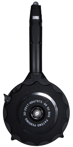 Iver Johnson Glock .40 S&W 50-Round Black Drum Magazine Polymer