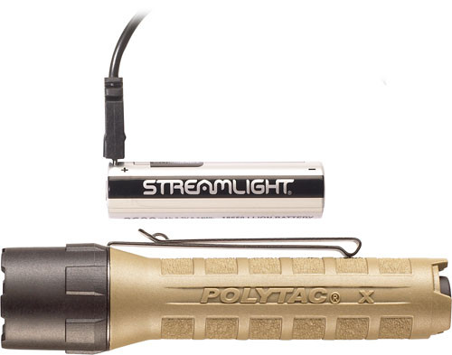 Streamlight Poly-Tac X USB Tactical Flashlight Coyote Brown White LED