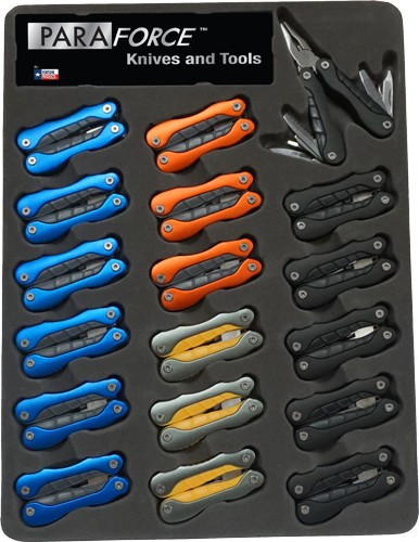 AccuSharp Paraforce Multi-Tool Counter Display - 18 Pieces Assorted Colors