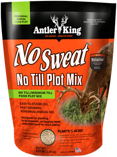 Antler King No-Sweat No-Till 4.5lb Food Plot Seed 1/4 Acre Spring/Fall