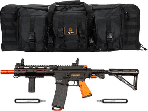Byrna Mission 4 Launcher Black/Orange with 2 88gr CO2 Cartridges