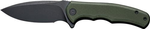 CIVIVI Mini Praxis Folding Knife 2.98" OD Green G10 Handle Black Blade Clam Pack